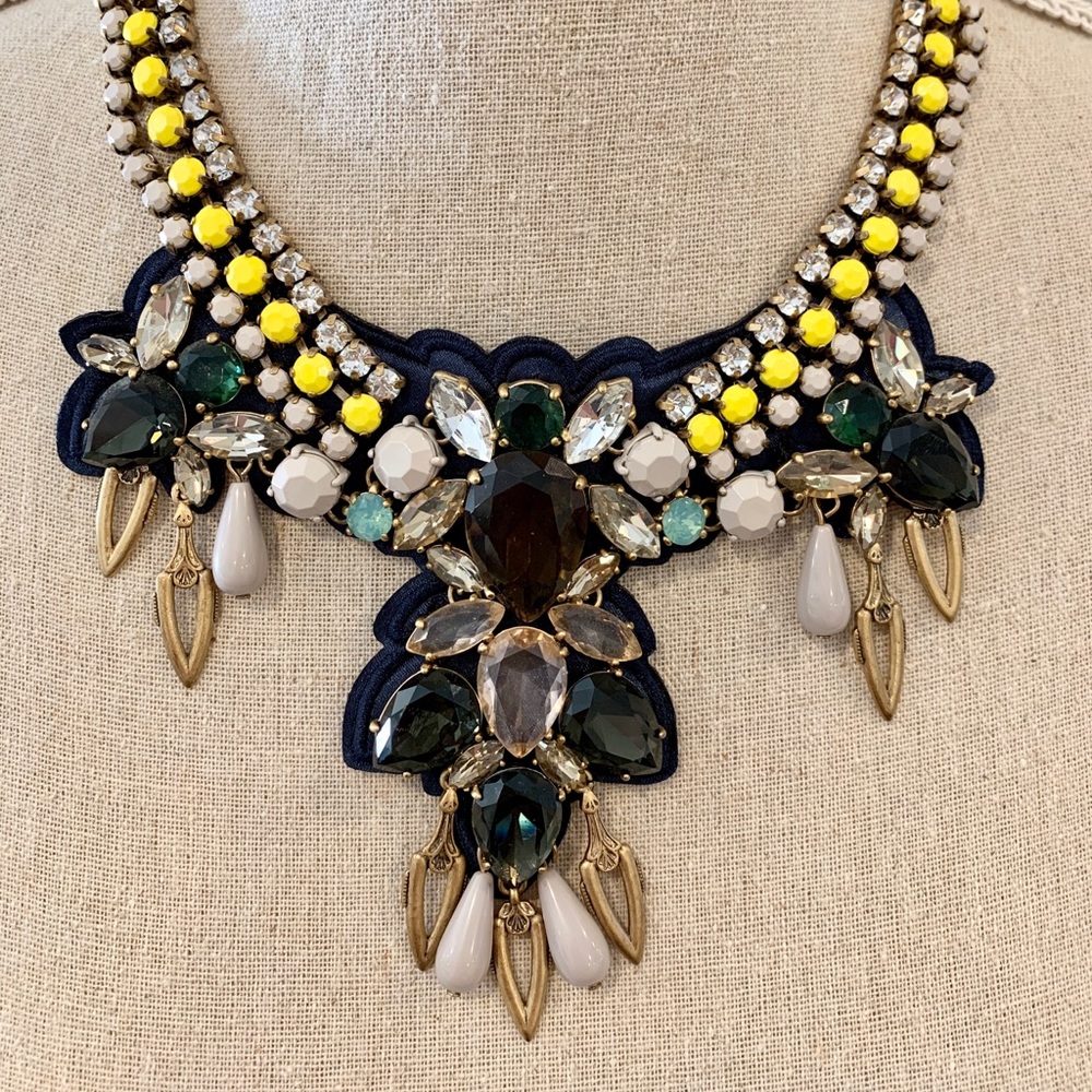 J.Crew Beaded And Crystal Statement Necklace - image 2